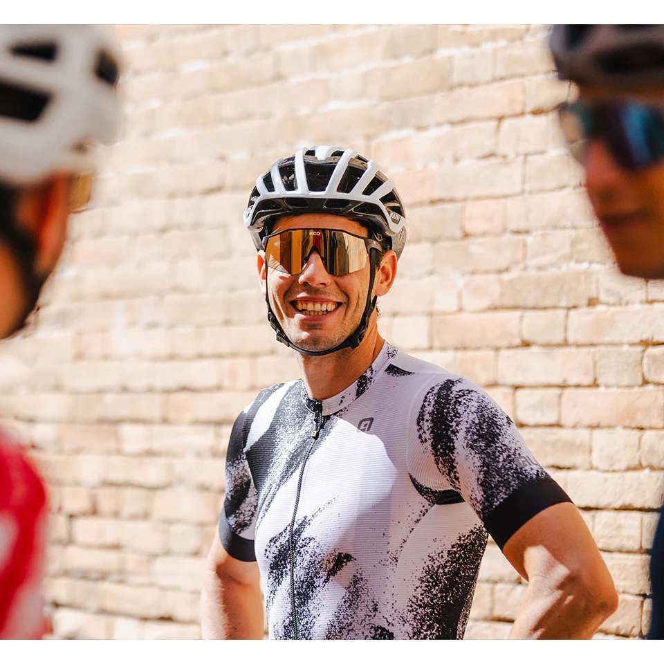 Alé Maillot Vélo Homme PRAGMA Trace blanc BIKE24