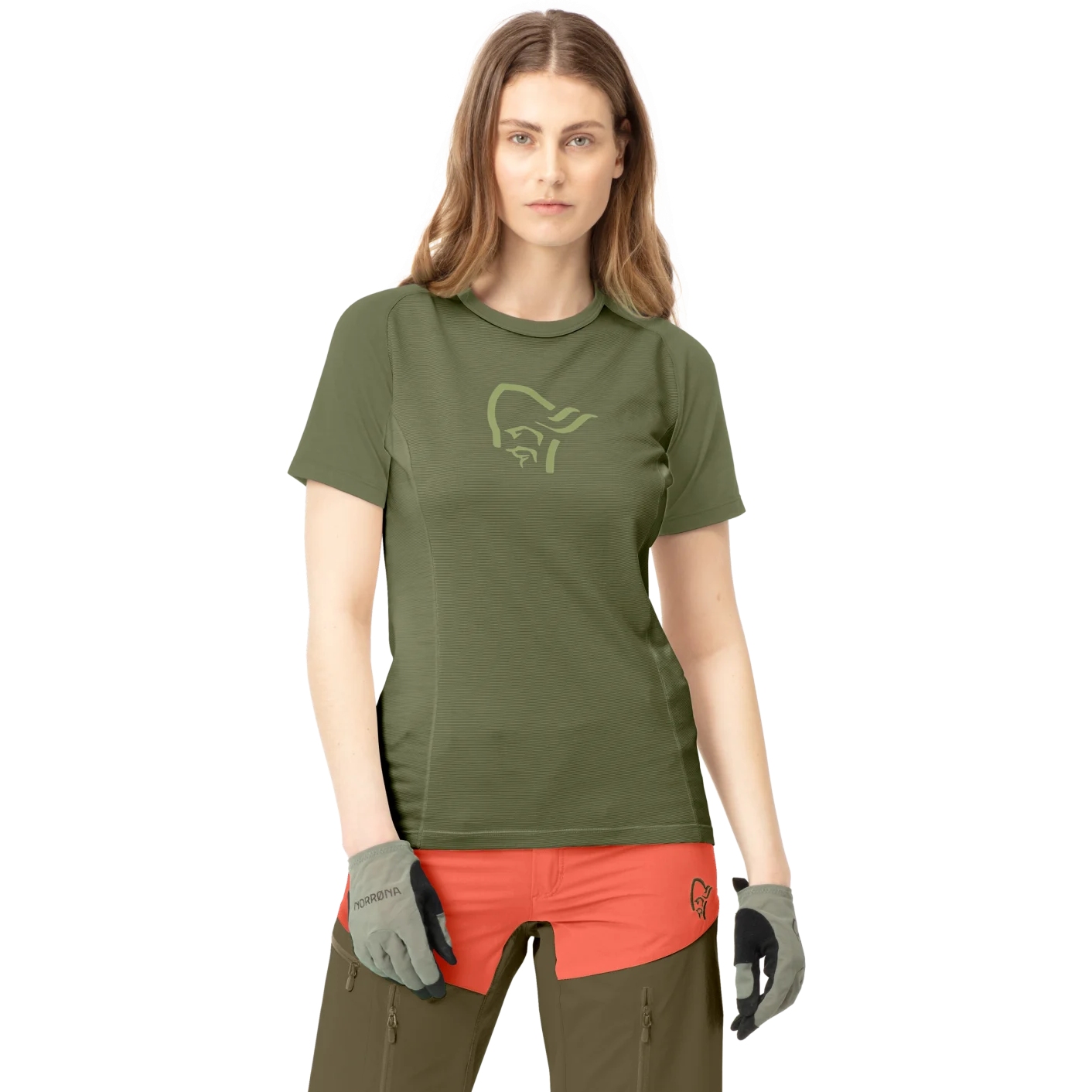 Produktbild von Norrona fjørå wool T-Shirt Damen - Olive Night