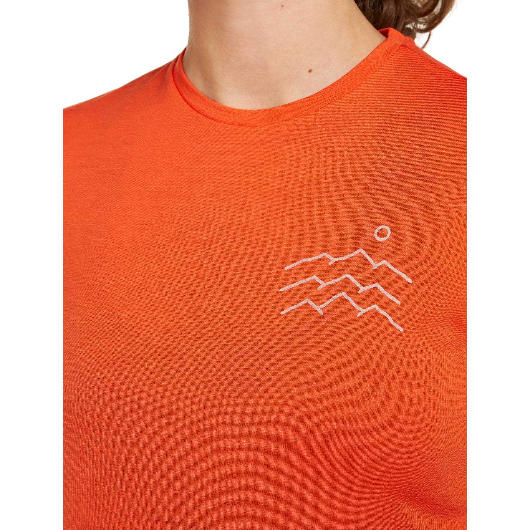 T-shirt Manches Longues Icebreaker Merino Blend 125 Cool-Lite Sphere – Corail – Femme L