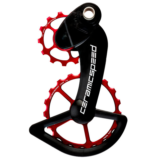 Picture of CeramicSpeed OSPW Derailleur Pulley System - for Campagnolo 11s | 13/19 Teeth | Coated Bearings - red