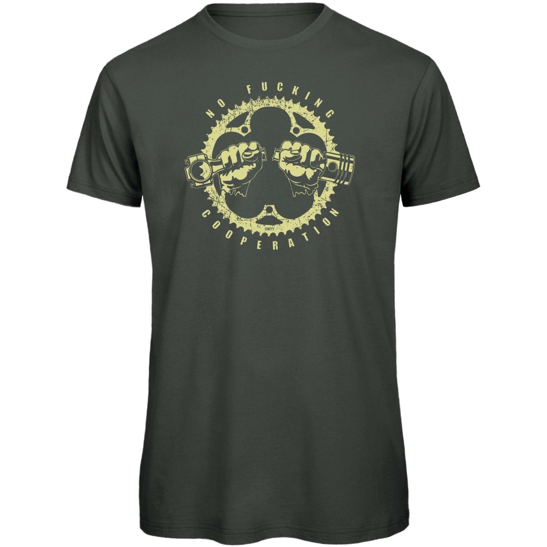 Produktbild von RTTshirts Fahrrad T-Shirt No Fucking Cooperation - dunkelgrau