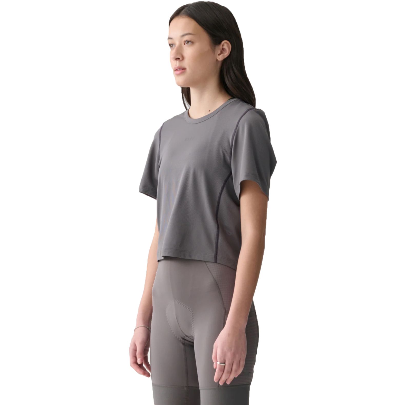 Image of MAAP Alt Road Cropped Tee Women - monolith
