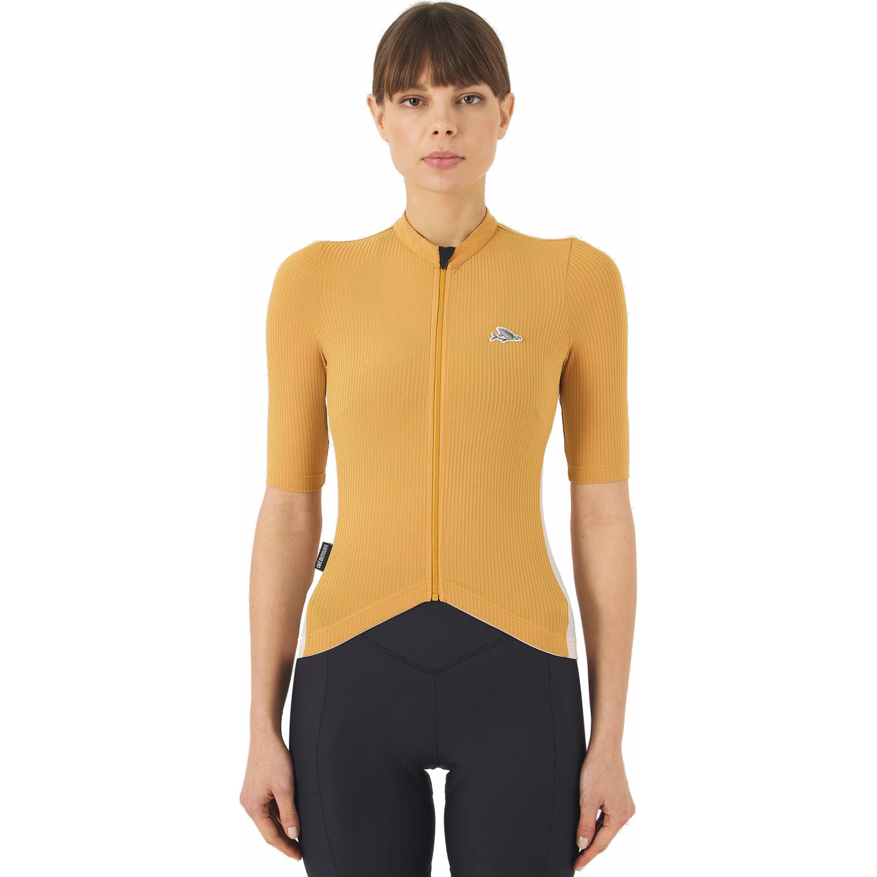 Женский свитер Café du Cycliste Romy с коротким рукавом - подсолнух