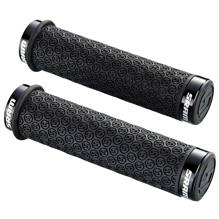 Photo produit de SRAM DH Silicone Locking Grips with Double Clamps &amp; End Plugs - black