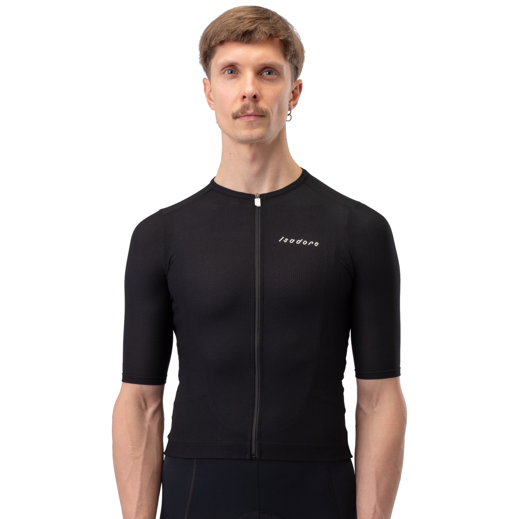 Foto de Isadore Maillot Ciclismo Hombre - Debut Merino Air - Negro