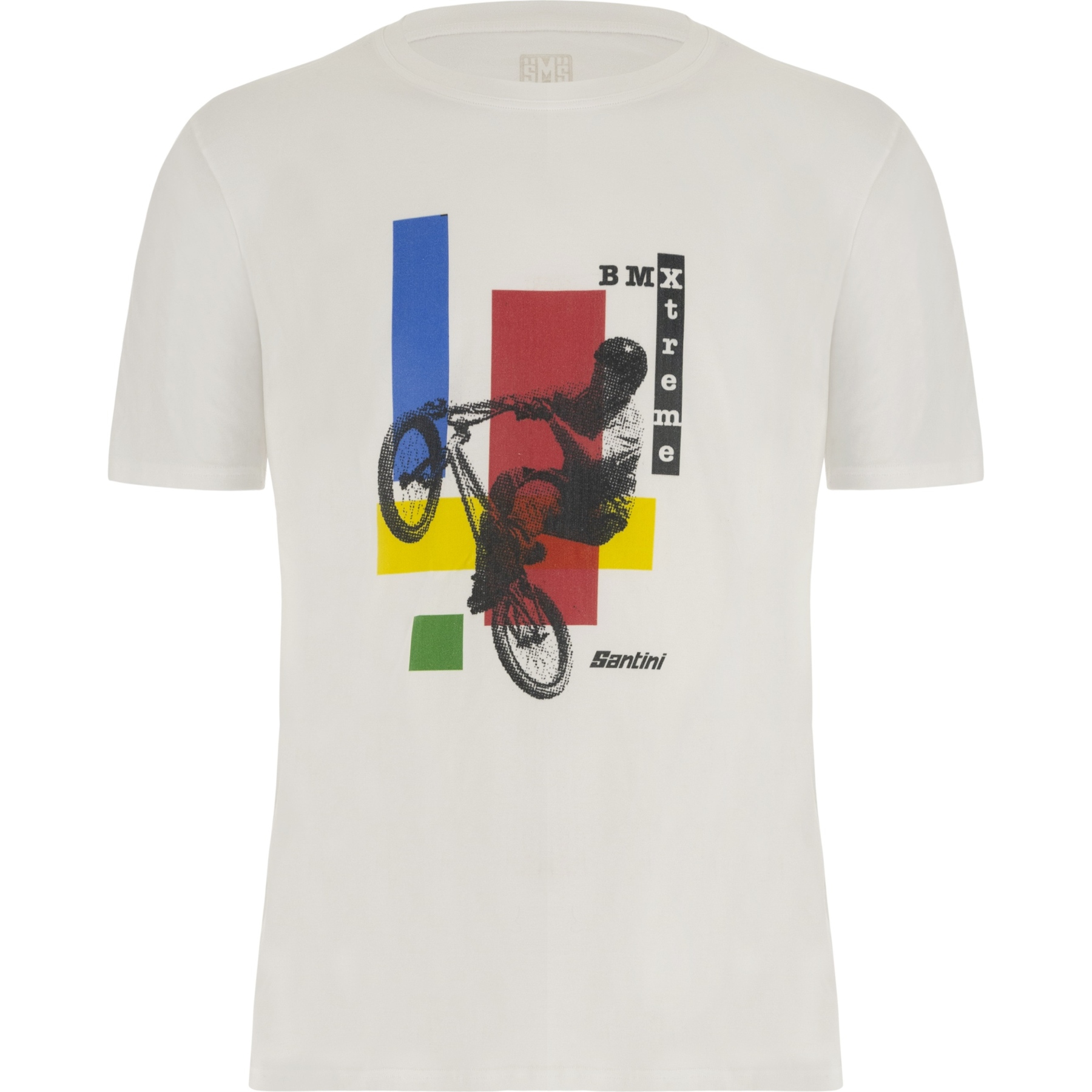 Picture of Santini UCI BMX Urban T-Shirt UM499GLLUCIBMXU - white BI