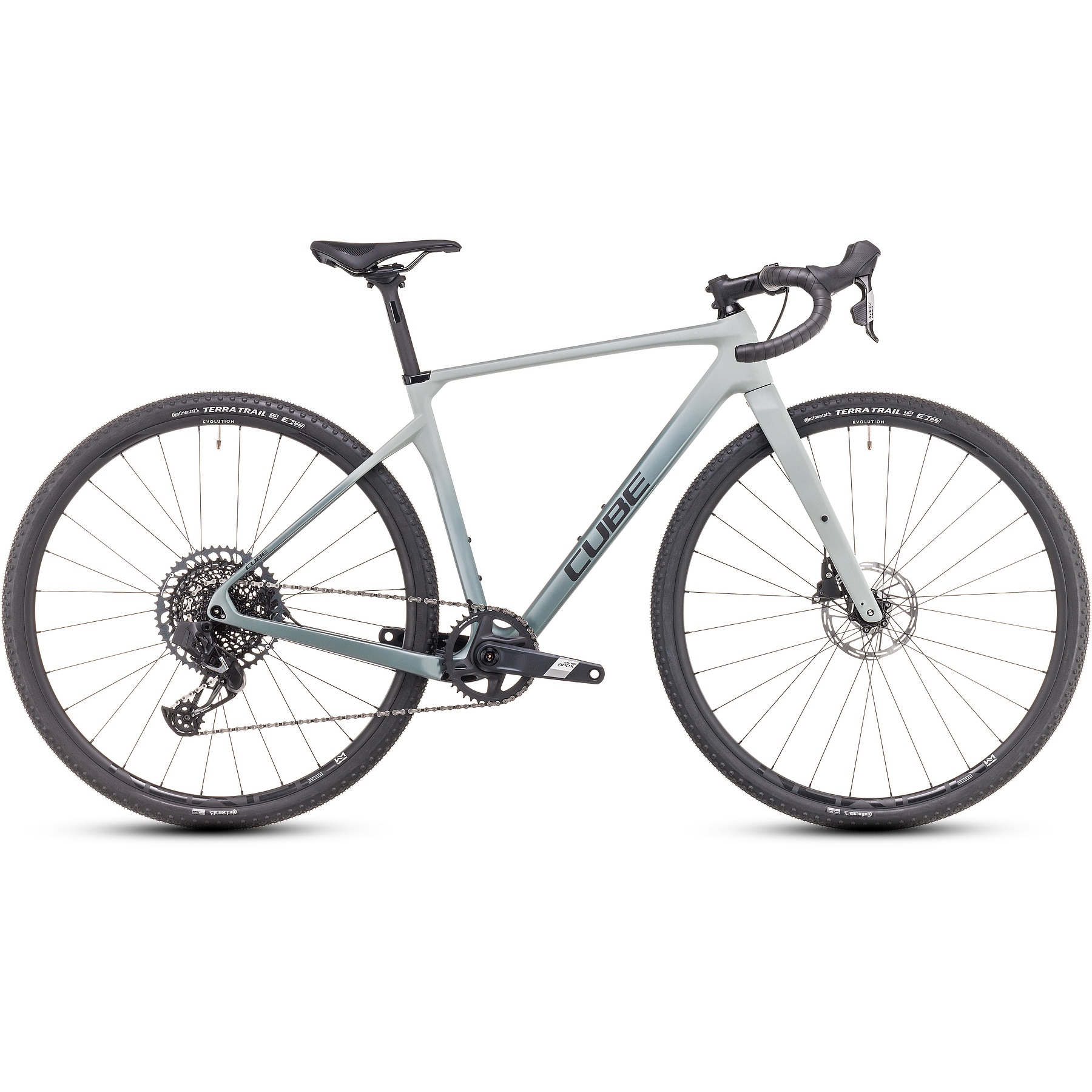 CUBE Vélo Gravel Carbone Femme - NUROAD WS C:62 SLX - 2024 - lunar /  smokeyfir