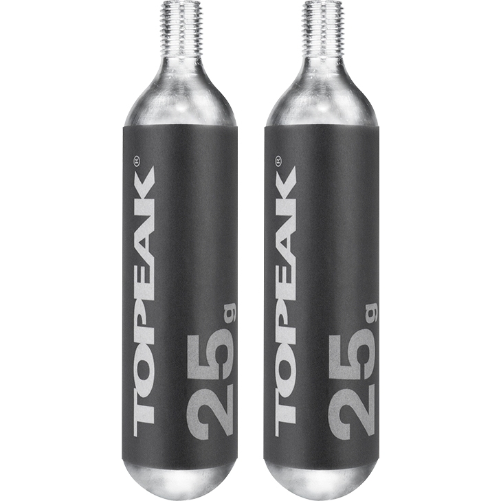 Photo produit de Topeak Cartouche à Visser CO2 - 25 g Threaded CO2 Cartridge - Pack de 2