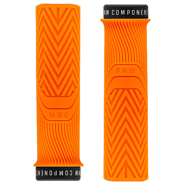 Image of PNW Components Loam Handlebar Grips - Lock-On | XL (34mm) - safety orange