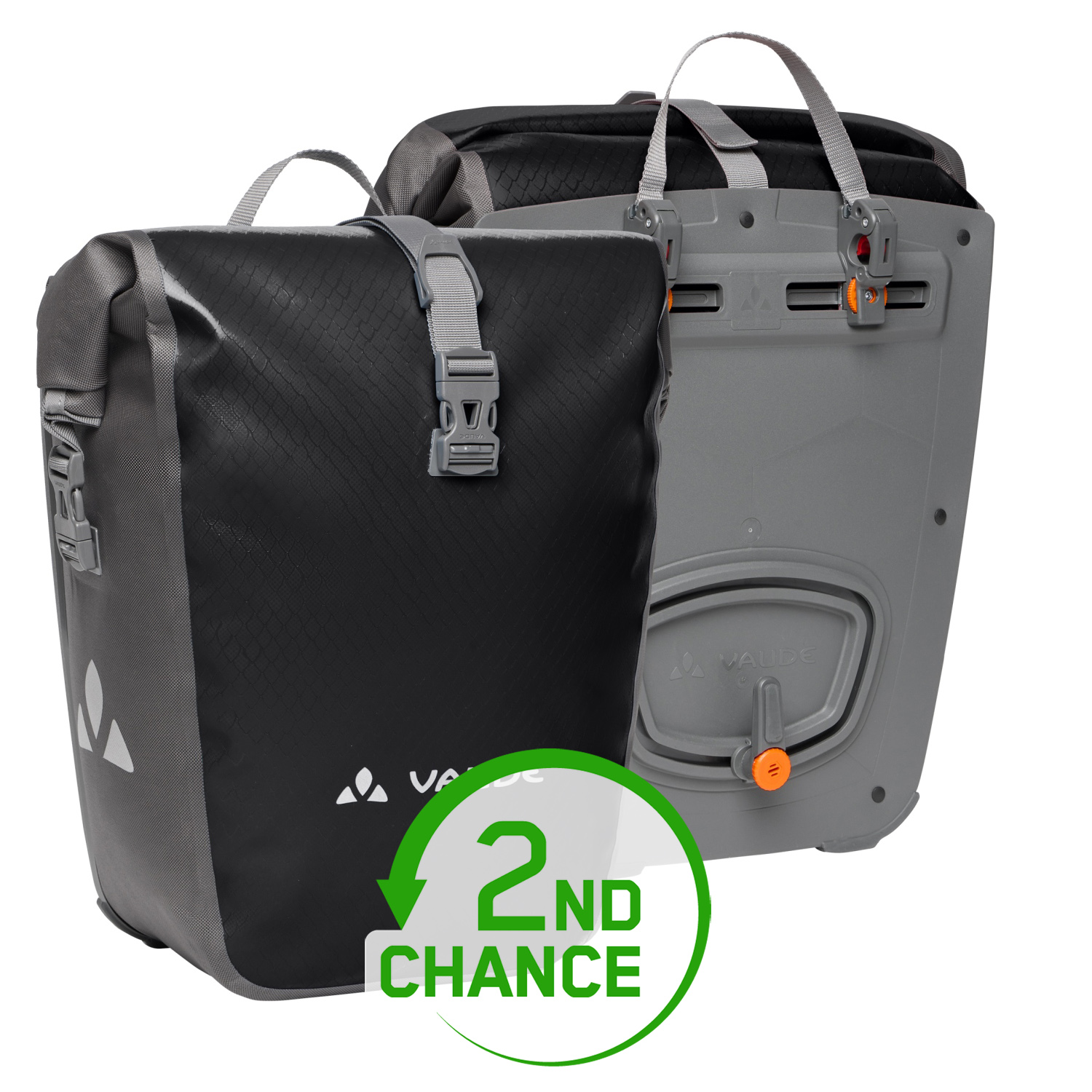 Сумки на багажник Vaude Aqua Back 2×24 л, черные