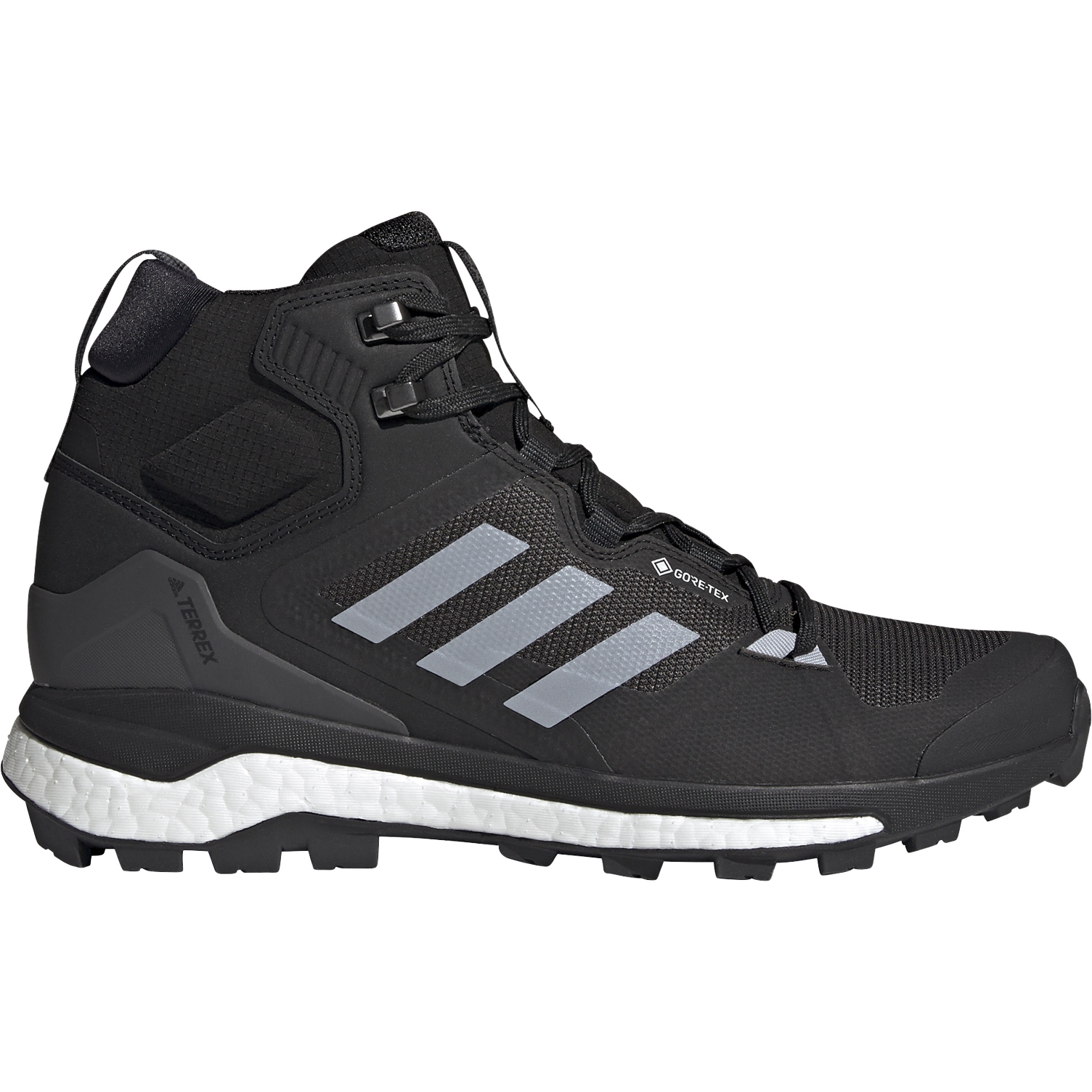 Image of adidas Men's TERREX Skychaser 2.0 Mid GORE-TEX Hiking Shoe - core black/halo silver/dgh solid grey FZ3332
