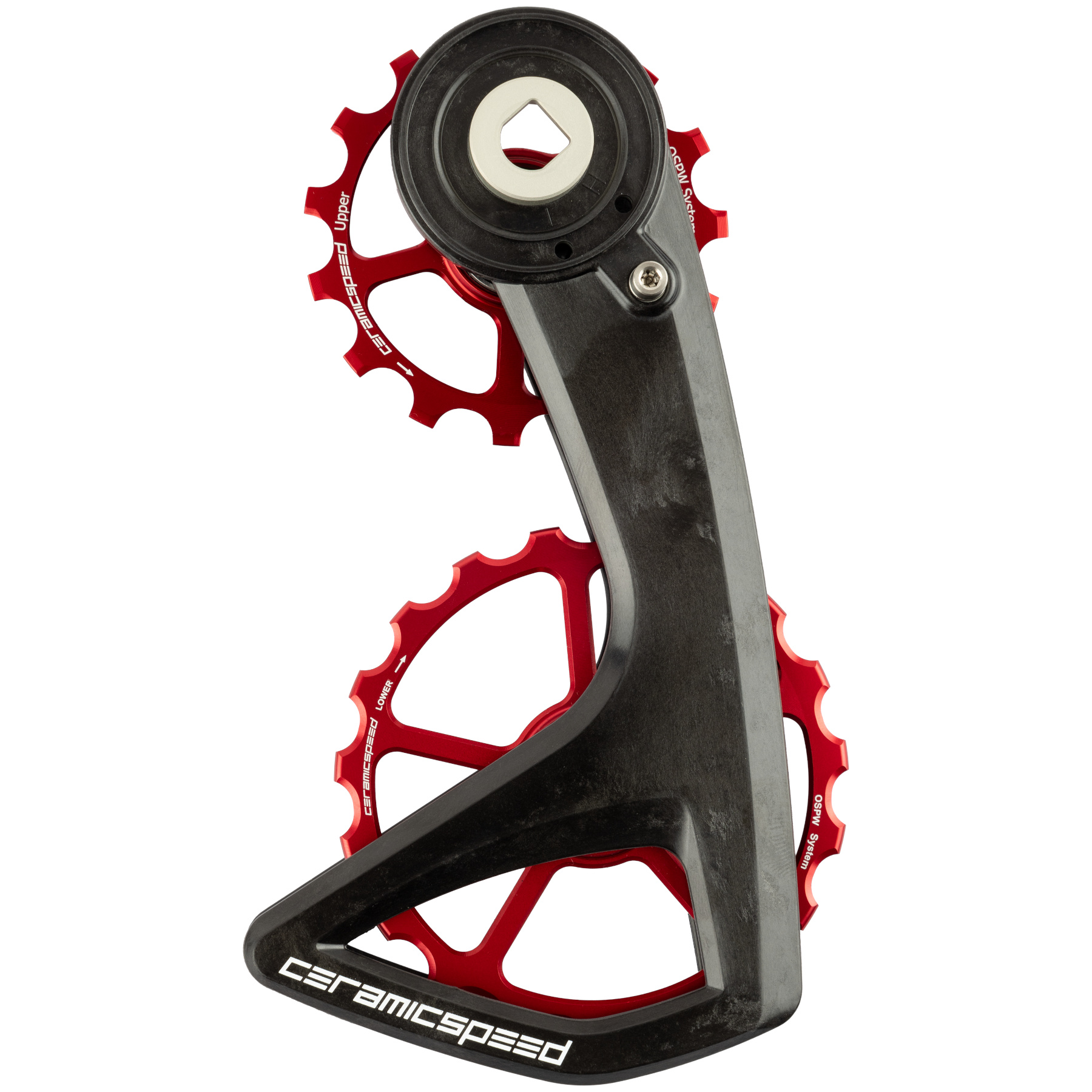 Система шкивов переключения передач CeramicSpeed OSPW RS - 5-спицевая | для SRAM RED/Силовые ОСИ - красный