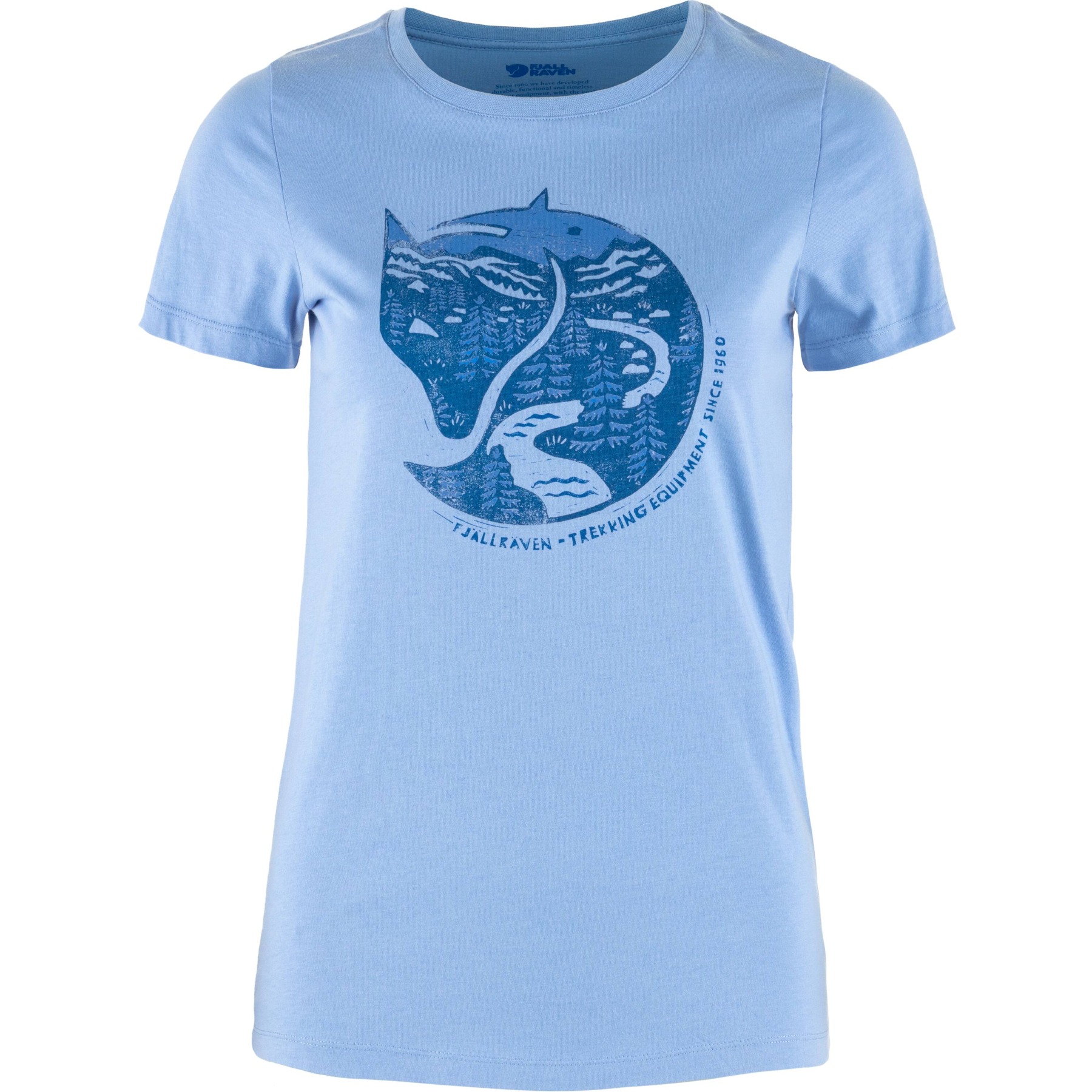 Picture of Fjällräven Arctic Fox Print T-Shirt Women - ultramarine
