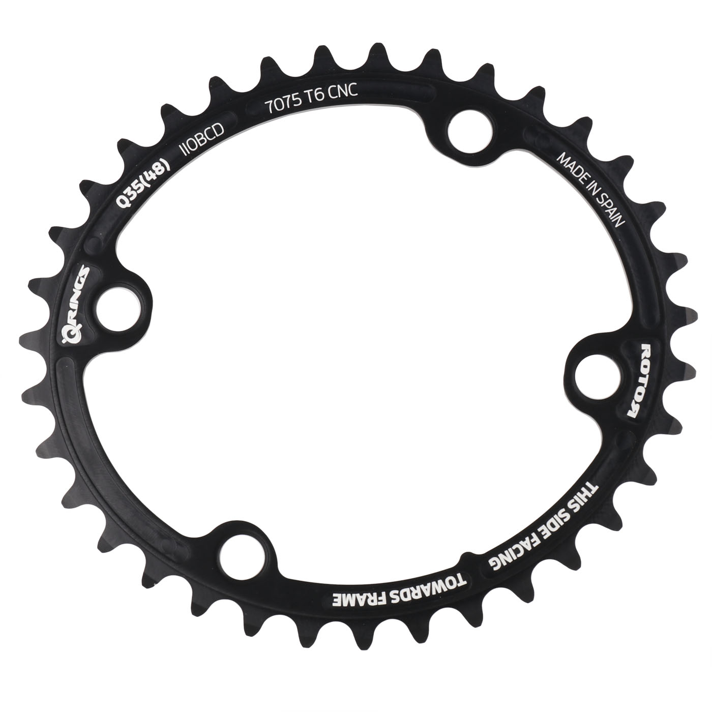 Picture of Rotor Q-Rings Inner Chainring for SRAM AXS Shifting Systems - BCD 110x4 - oval