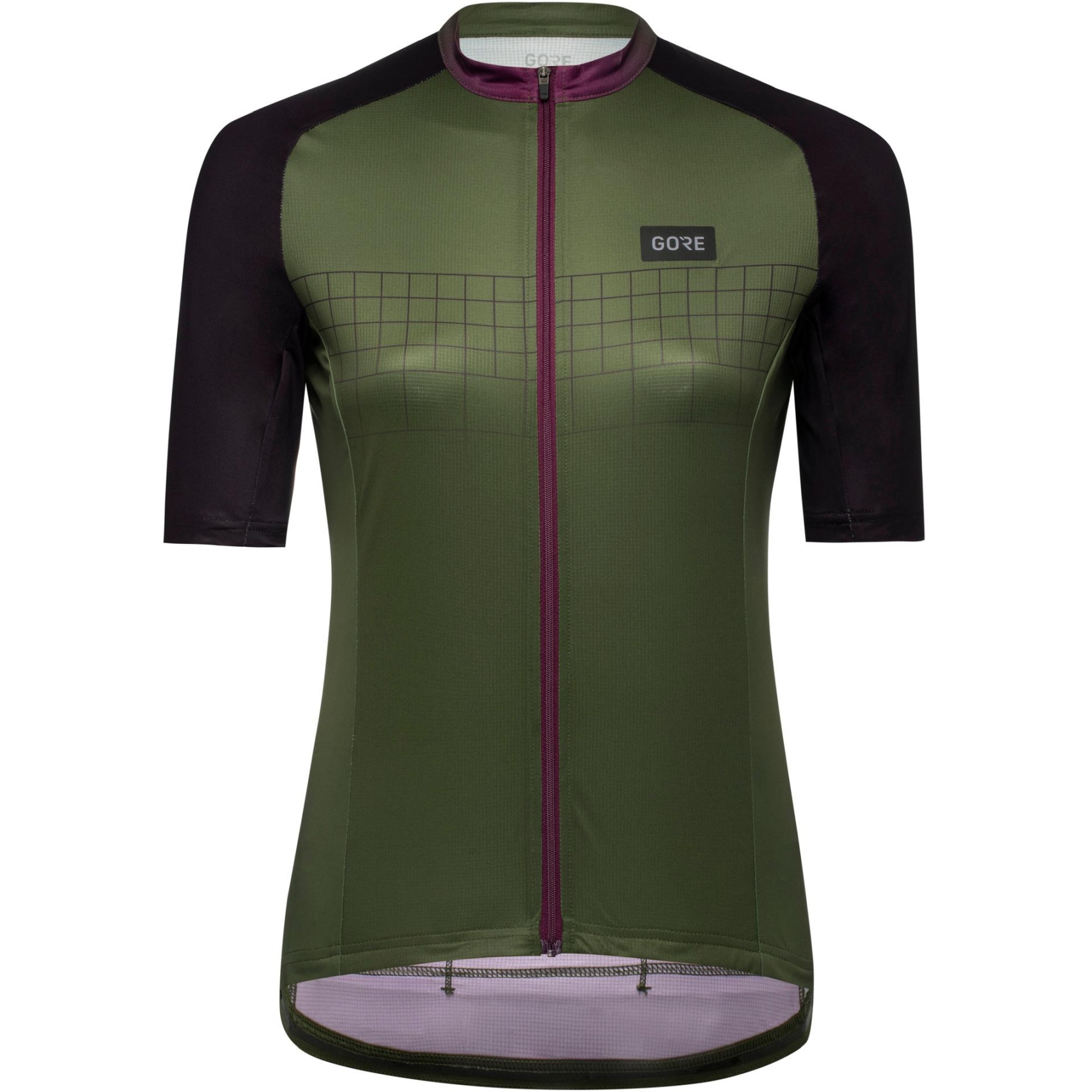 Picture of GOREWEAR Grid Fade Short Sleeve Jersey 2.0 Women - utility green/process purple BHBQ