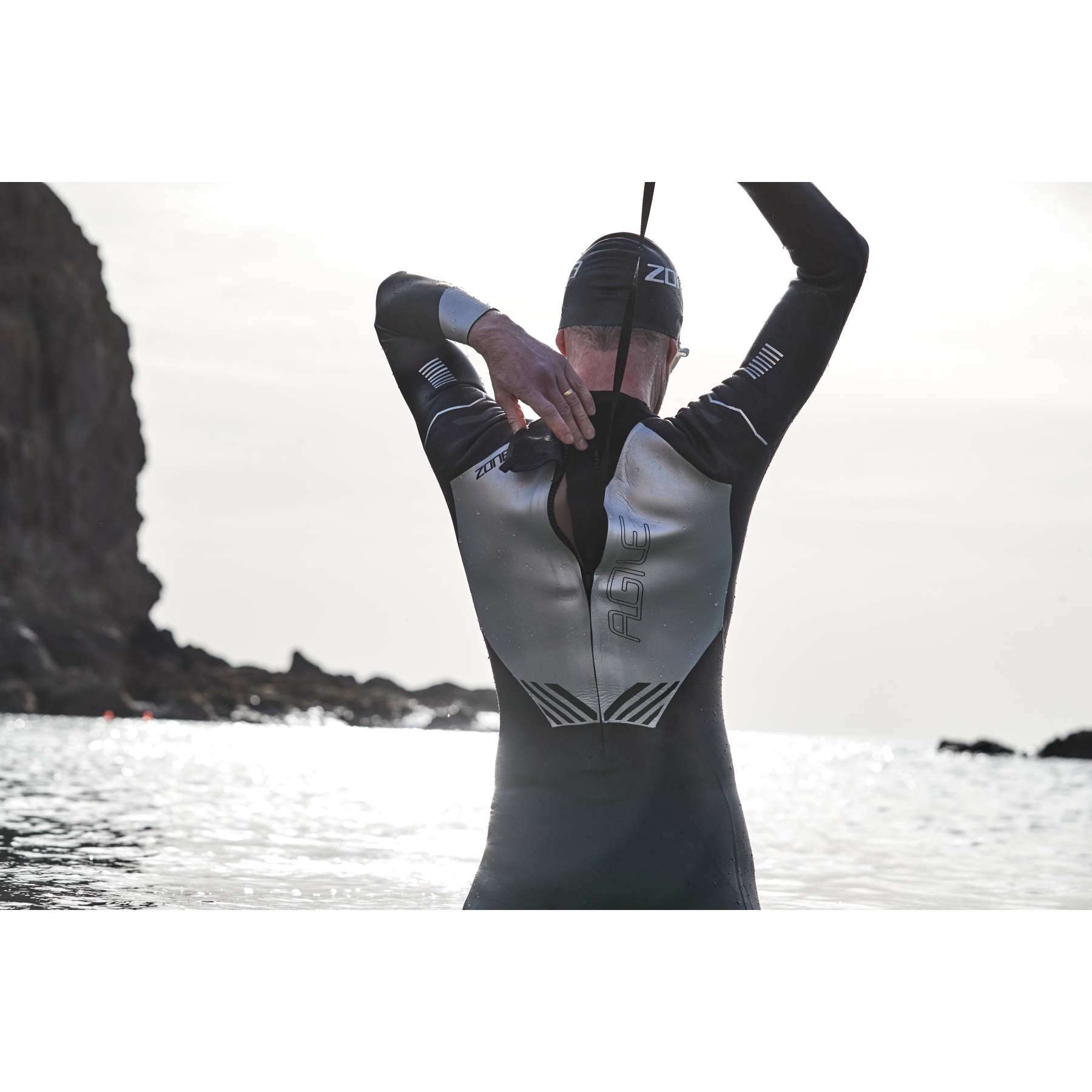 Zone3 Agile Wetsuit Men - black/silver/gunmetal | BIKE24
