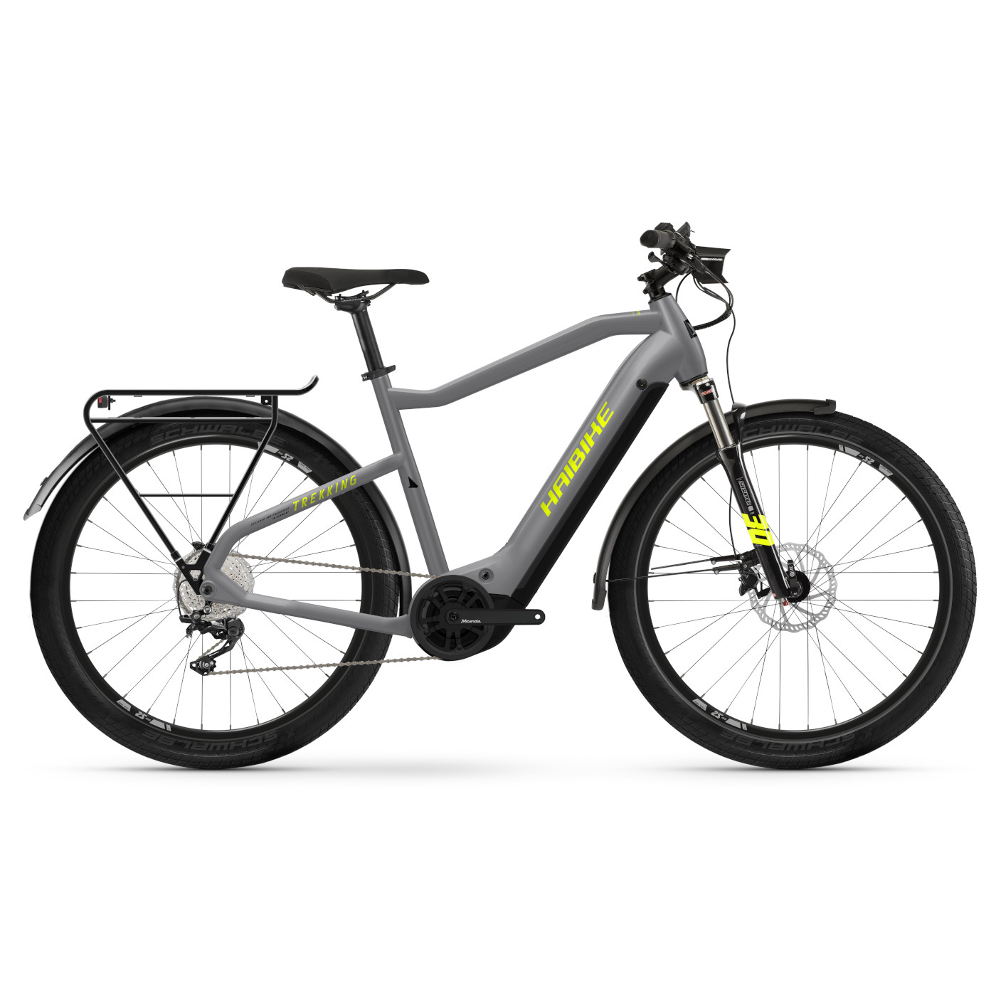 Produktbild von Haibike Trekking 6 High i630Wh - E-Bike Trekking - 27.5&quot; - 2022 - gloss grey - neon yellow