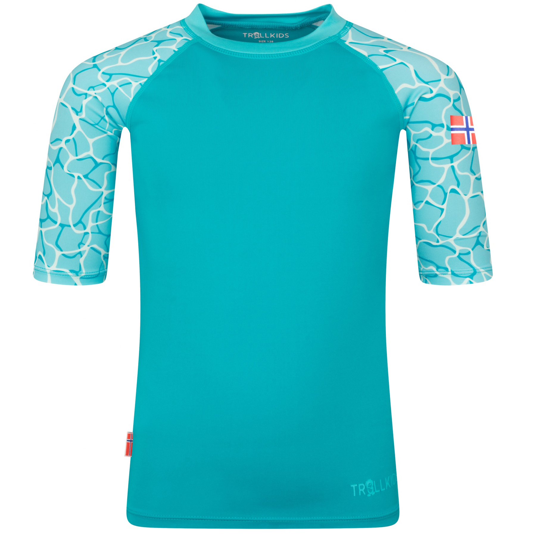 Produktbild von Trollkids Haukland Schwimm-Shirt Mädchen - Dark Turquoise/Lagoon Blue