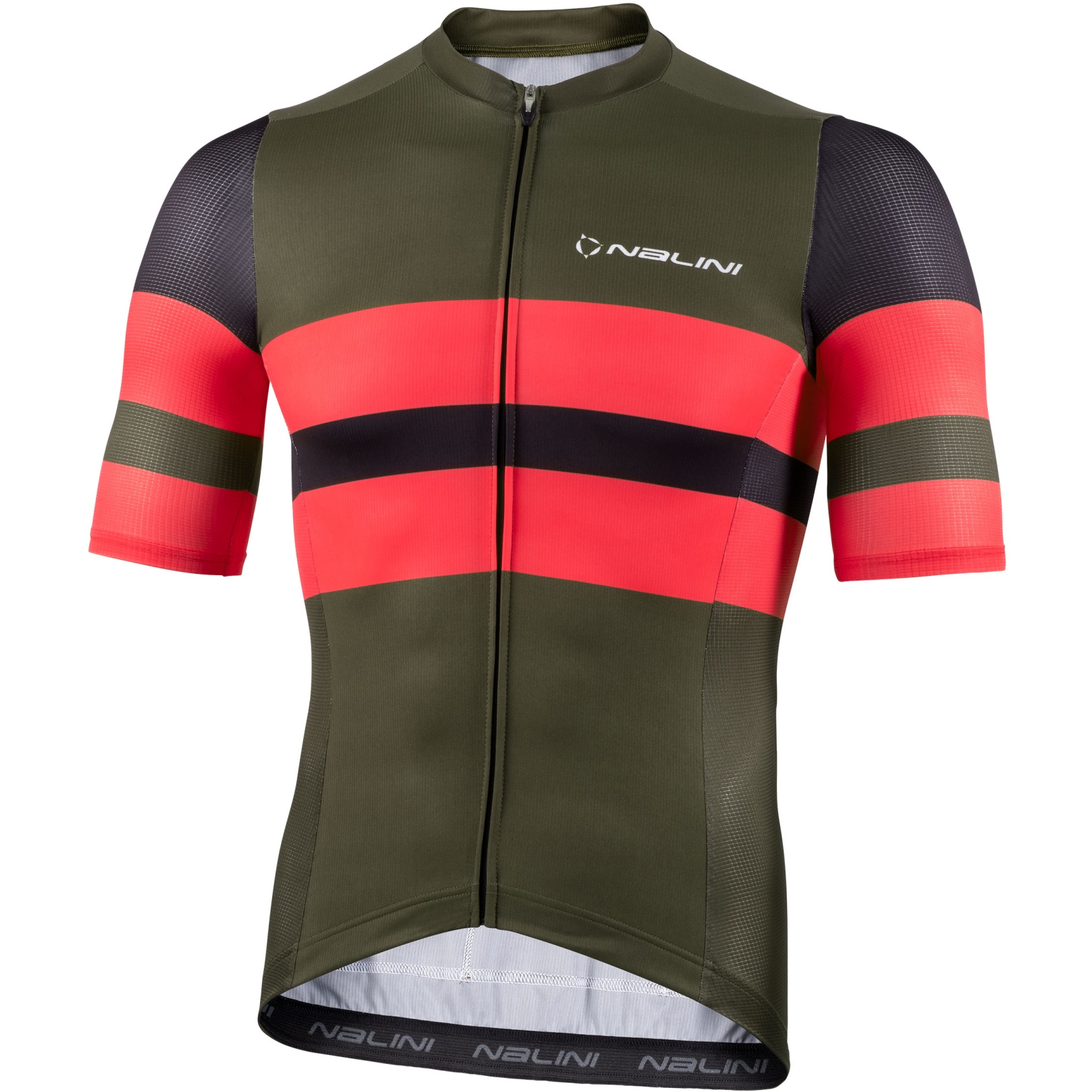 Picture of Nalini Linear Jersey Men - red coral/army green 4400