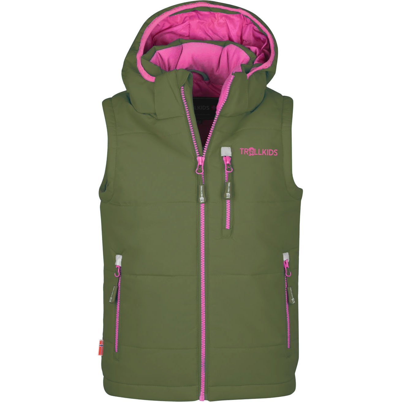 Productfoto van Trollkids Narvik XT Veste Kinderen - dusky olive/light magenta
