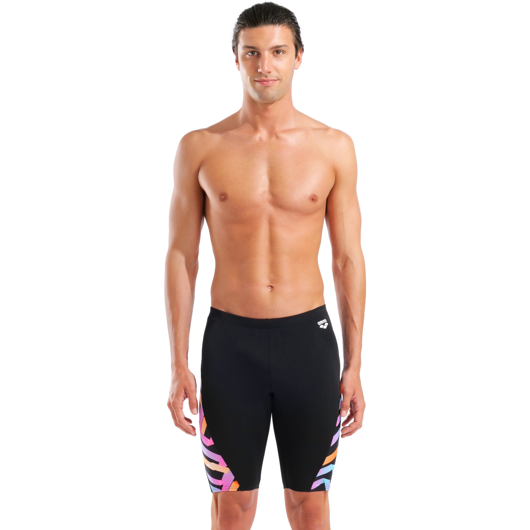 arena Performance Texture Swim Jammer для мужчин - Черный/Black Multi