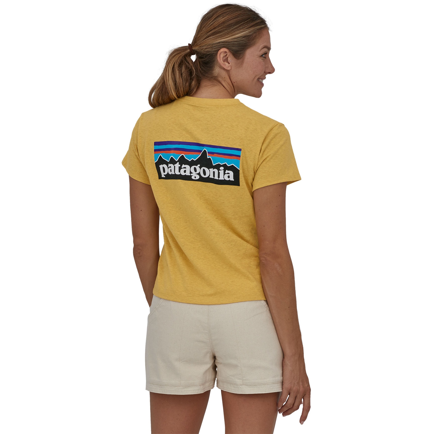 Klas Integreren kalligrafie Patagonia P-6 Logo Responsibili-Tee Dames T-Shirt - Surfboard Yellow |  BIKE24