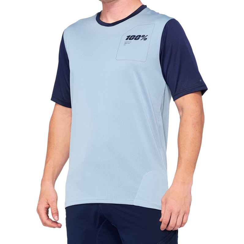 Picture of 100% Ridecamp Short Sleeve Jersey - light slate/navy