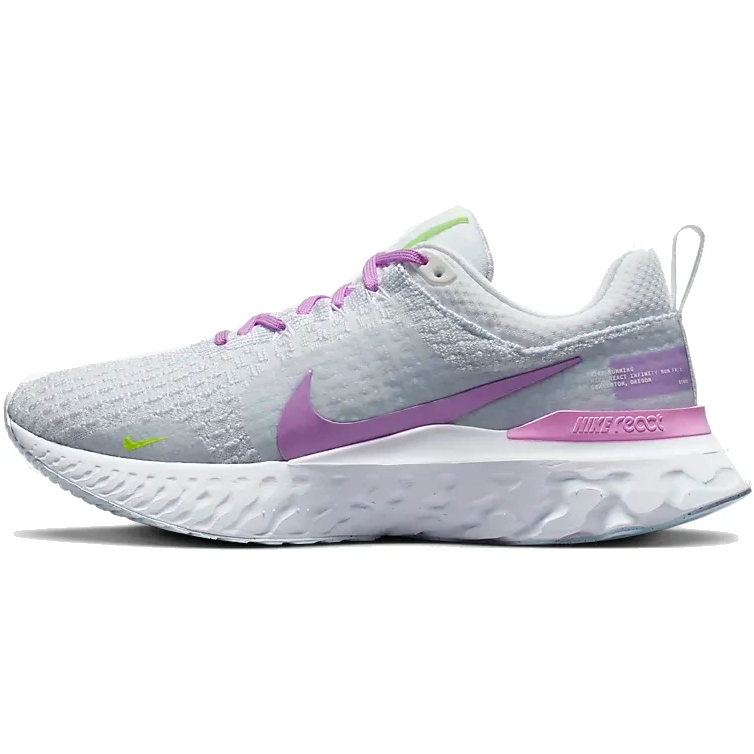 Picture of Nike React Infinity Run 3 Road Running Shoes Women - white/rush fuchsia-blue tint-volt DZ3016-100