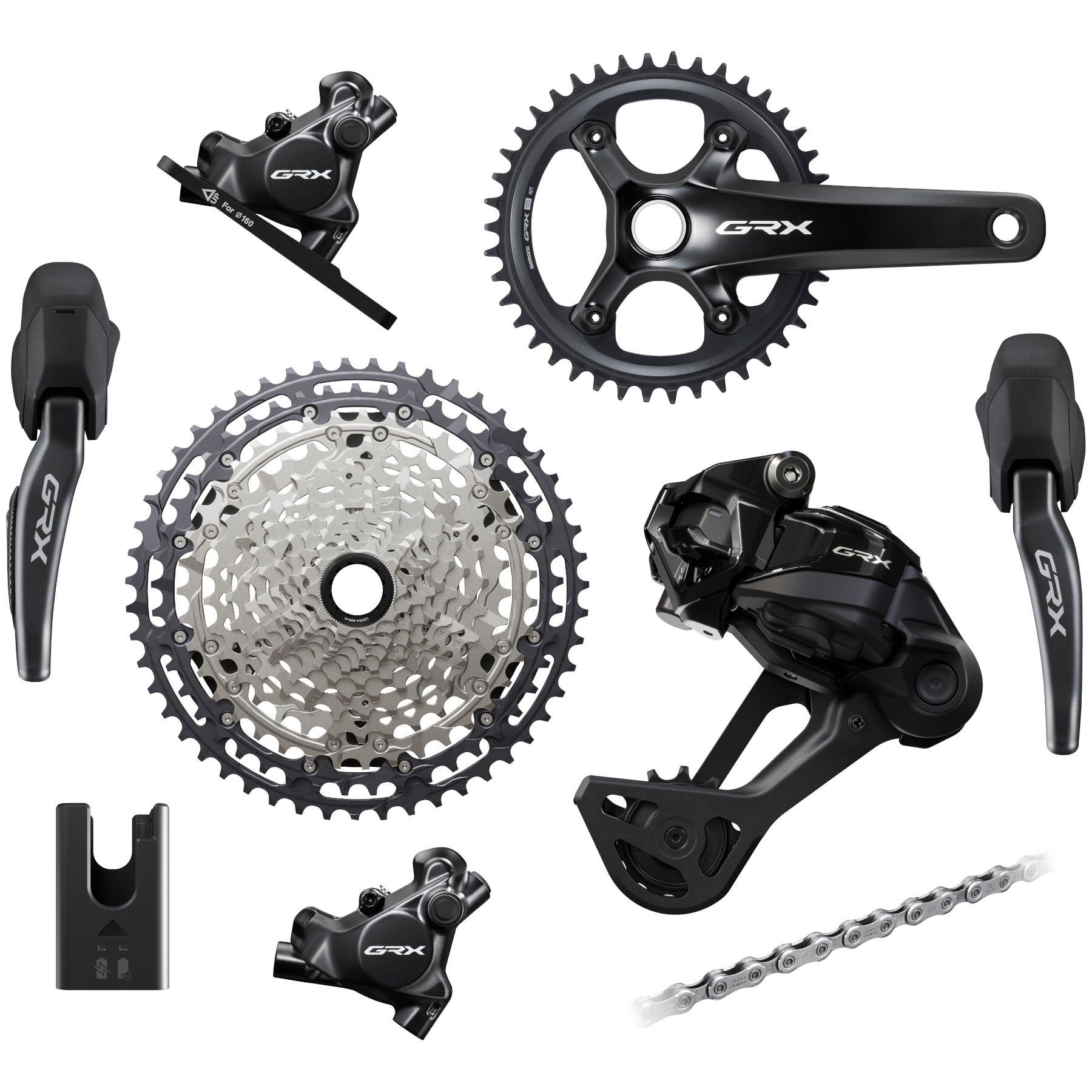 Photo produit de Shimano Groupe de Dérailleur - GRX RX820/RX825 - Di2 | 1x12 Vitesses