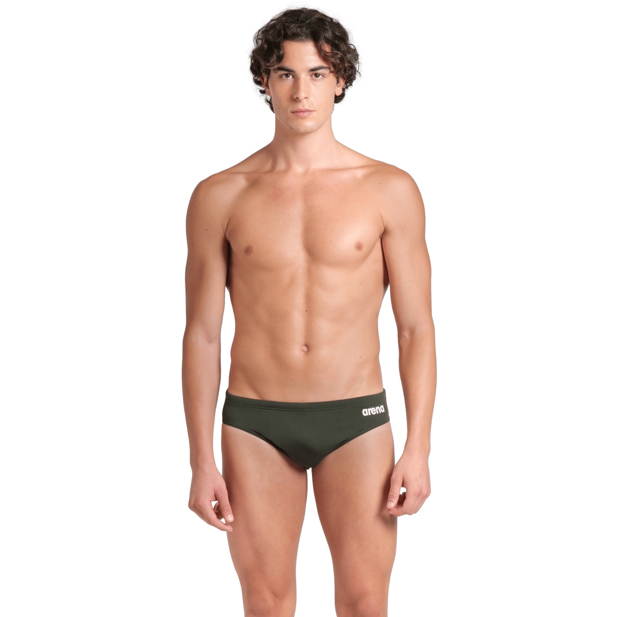 Produktbild von arena Performance Solid Team Slip Badehose Herren - Dark Sage/Weiß