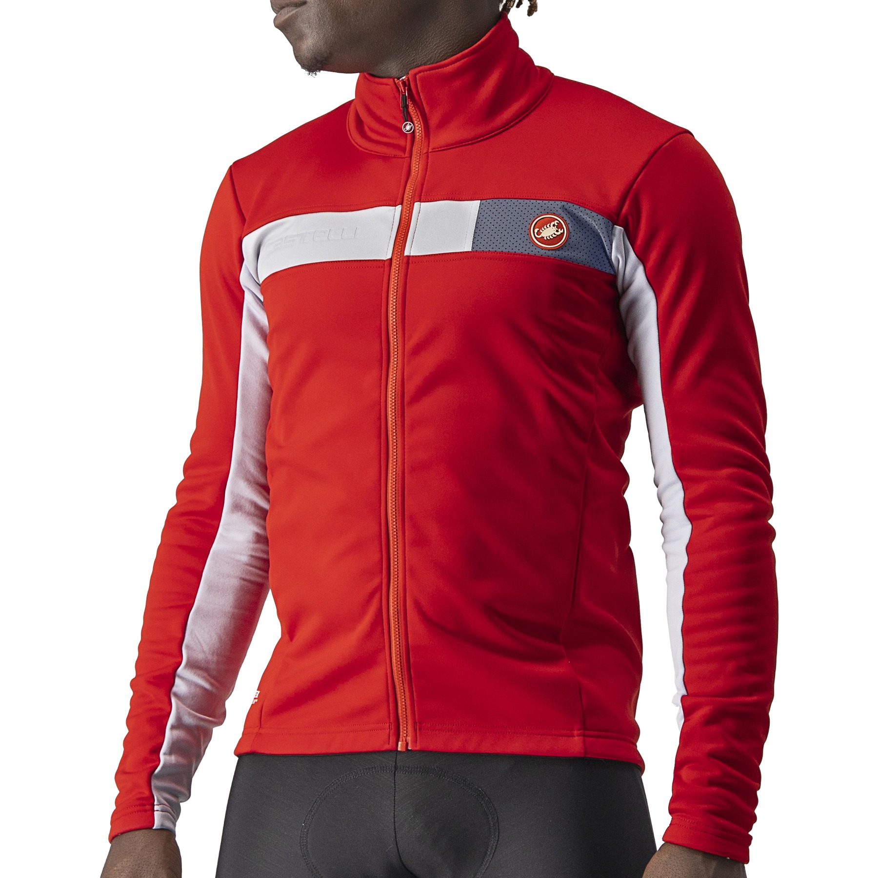 Picture of Castelli Mortirolo 6S Jacket - red/silver grey-silver reflex 023