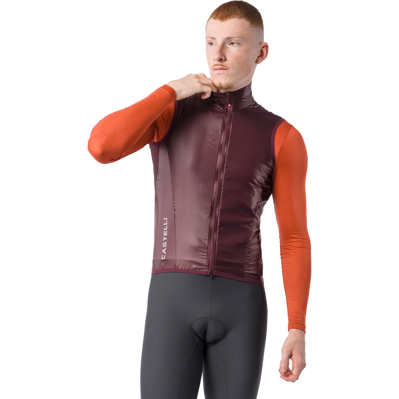 Castelli Aria 2 Vest Men - deep bordeaux 625 | BIKE24