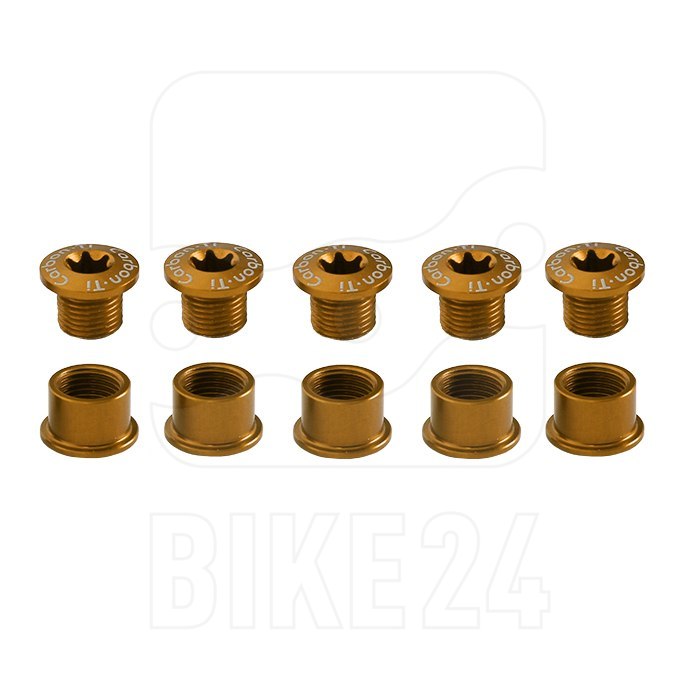 Picture of Carbon-Ti X-Fix Road Chainring Fixing Bolt Set - gold