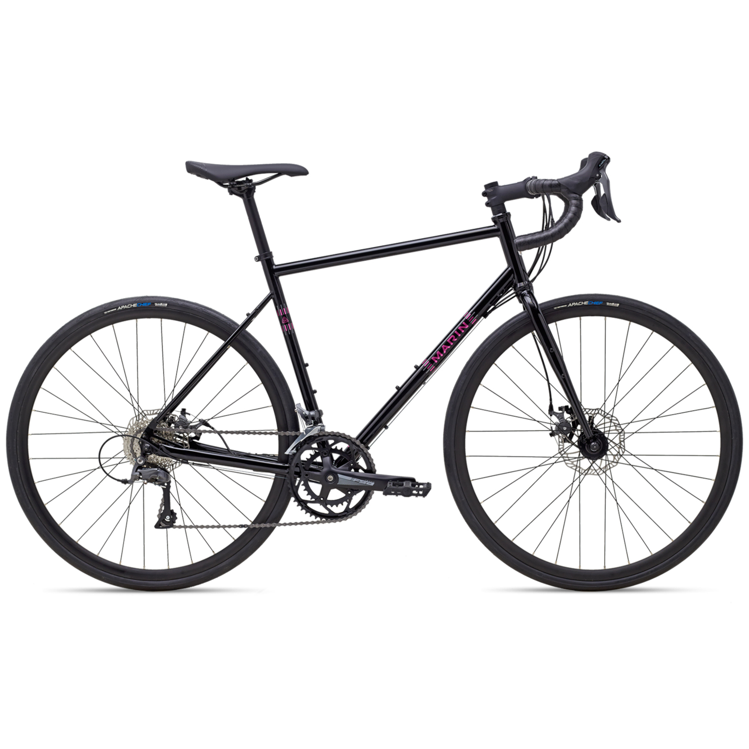 Picture of Marin NICASIO - Steel Gravel Bike - 2023 - gloss black / metallic magenta