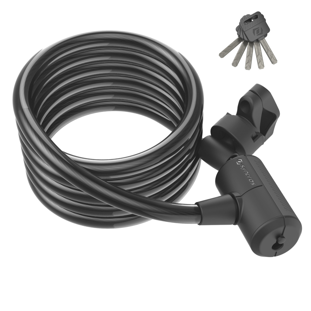 Productfoto van Syncros Masset Coil Cable Key Lock - black