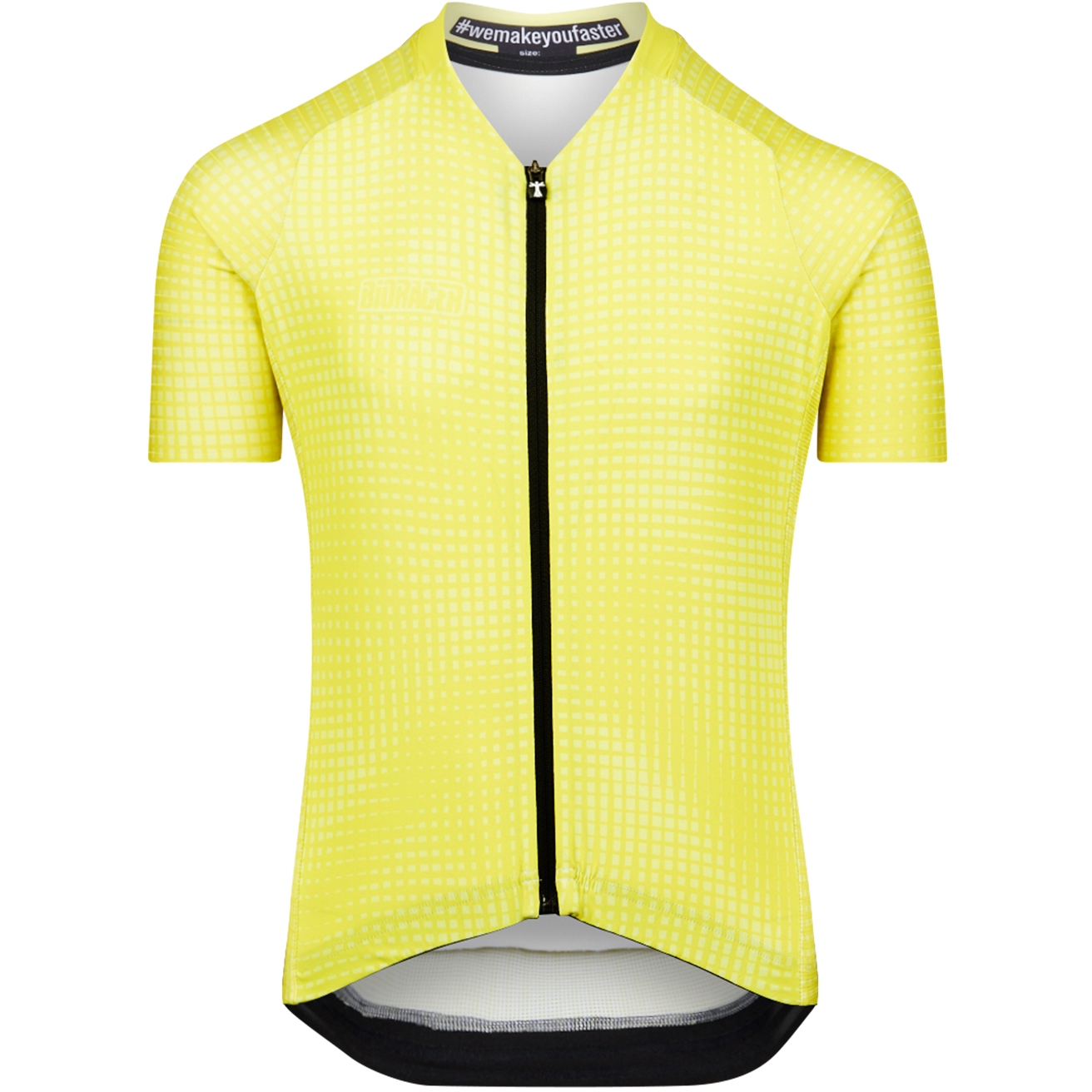 Picture of Bioracer Short Sleeve Jersey Kids - Op Art - lemon