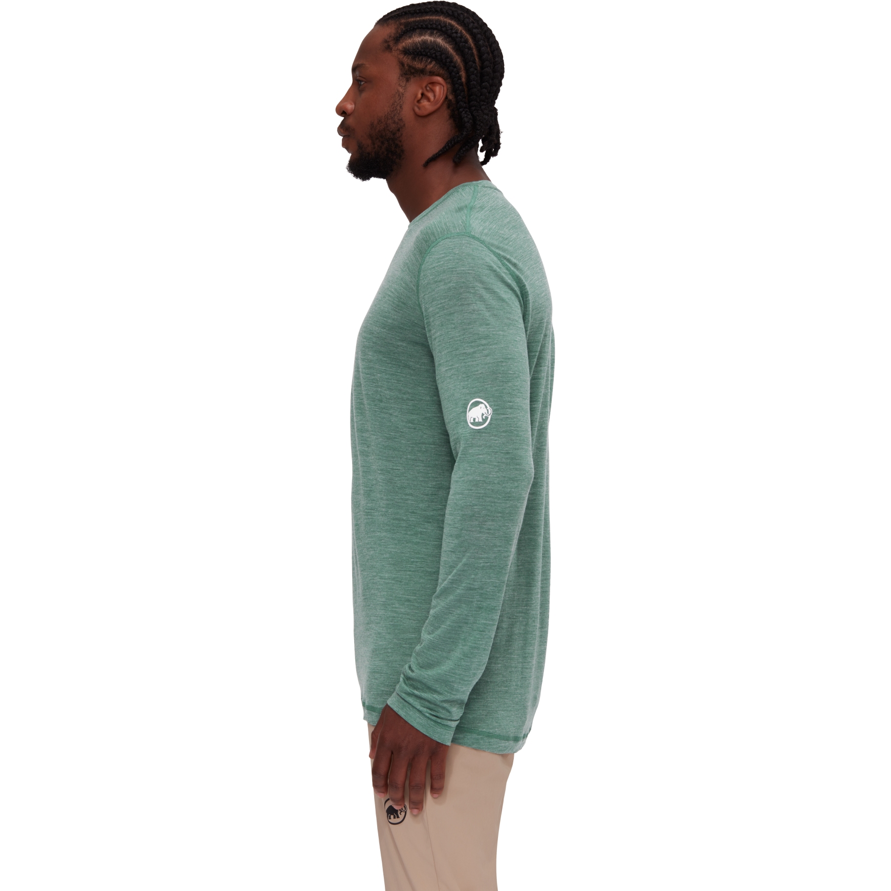 Mammut Tree Wool Langarmshirt Herren - dark jade melange | BIKE24