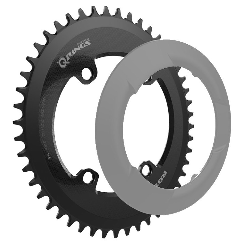 Image of Rotor Q-Rings 1x Chainring - BCD 110x4 - oval - black