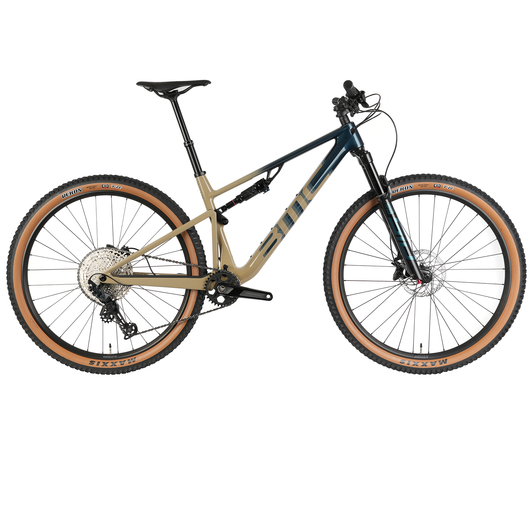 Productfoto van BMC FOURSTROKE LT TWO - 29&quot; Carbon Mountainbike - 2024 - sparkling dark petrol / sand