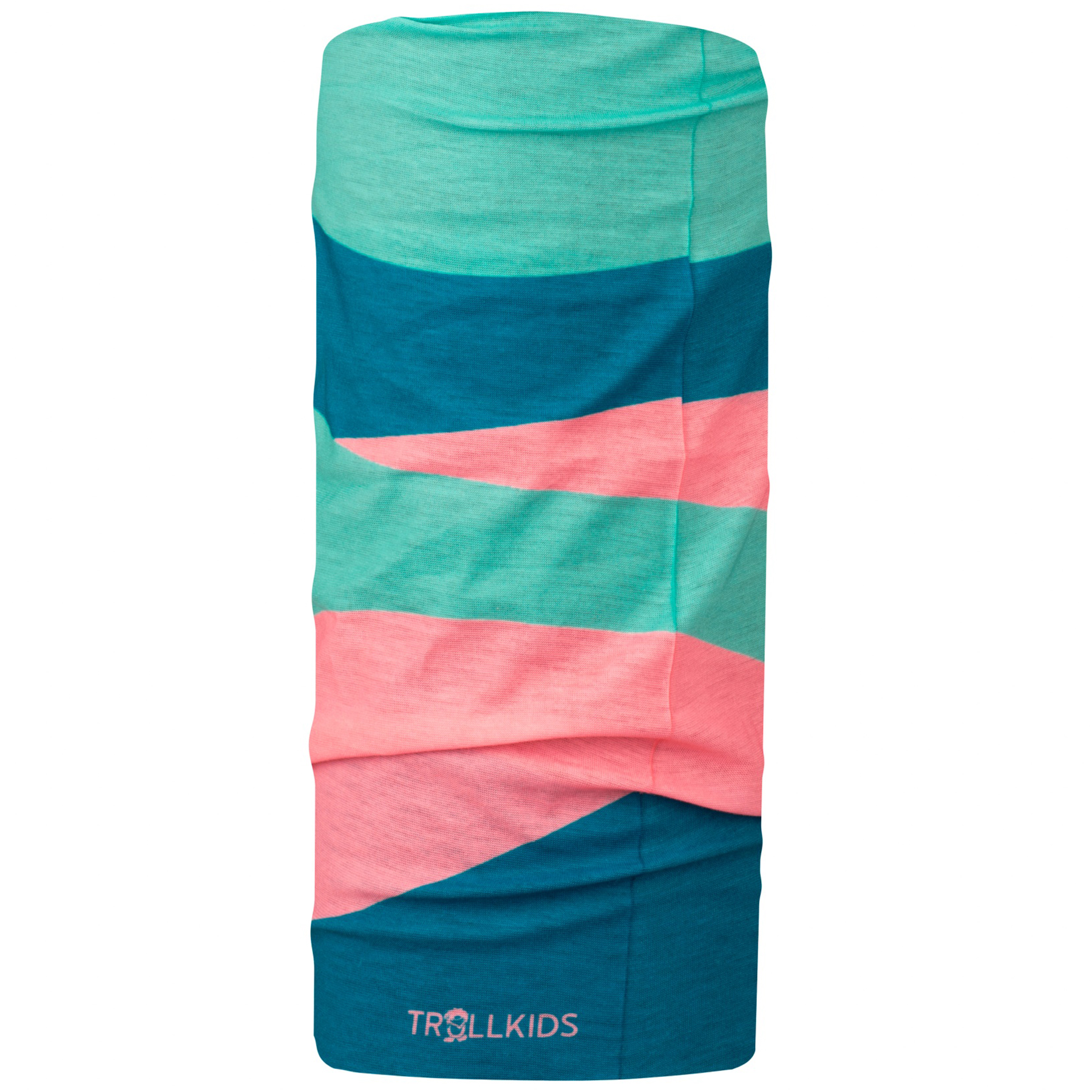 Produktbild von Trollkids Coastal Sunset Multifunktionstuch Mädchen - Aqua Haze/Harbor Blue/Peony Rose