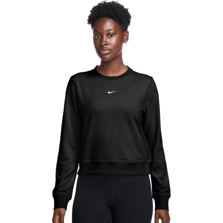Женский топ с круглым вырезом Nike One Dri-FIT - черный/холодный серый/белый IB1450-010