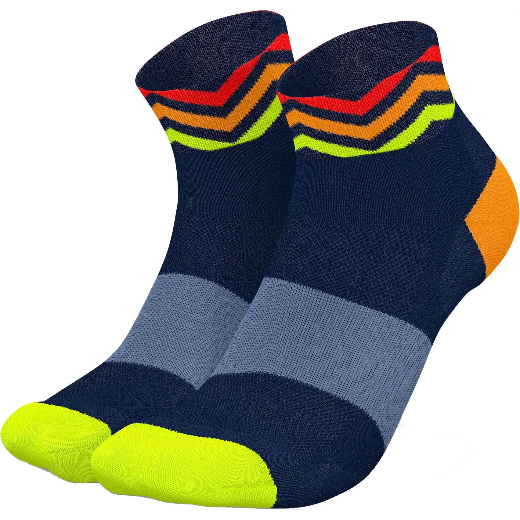Photo produit de INCYLENCE Chaussettes - Ultralight Waves Short - Navy Orange