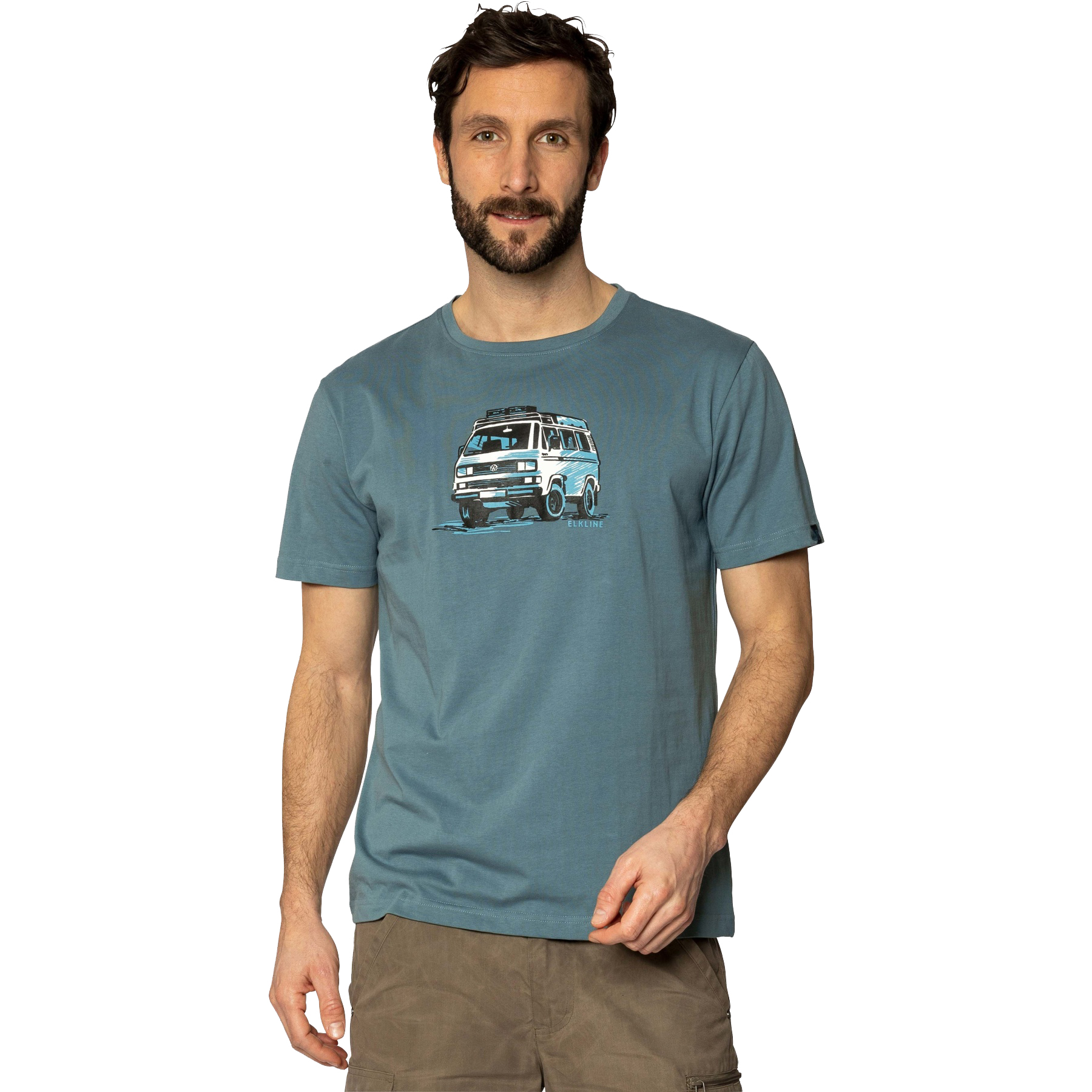 Productfoto van Elkline GASSENHAUER T-Shirt Heren - Gelicenseerd door VW - goblinblue