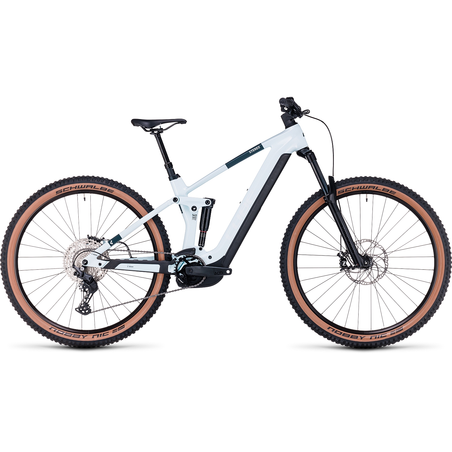 Picture of CUBE STEREO HYBRID 140 HPC Pro 625 - Carbon Electric Mountainbike - 2024 - 29&quot; - frostwhite / grey