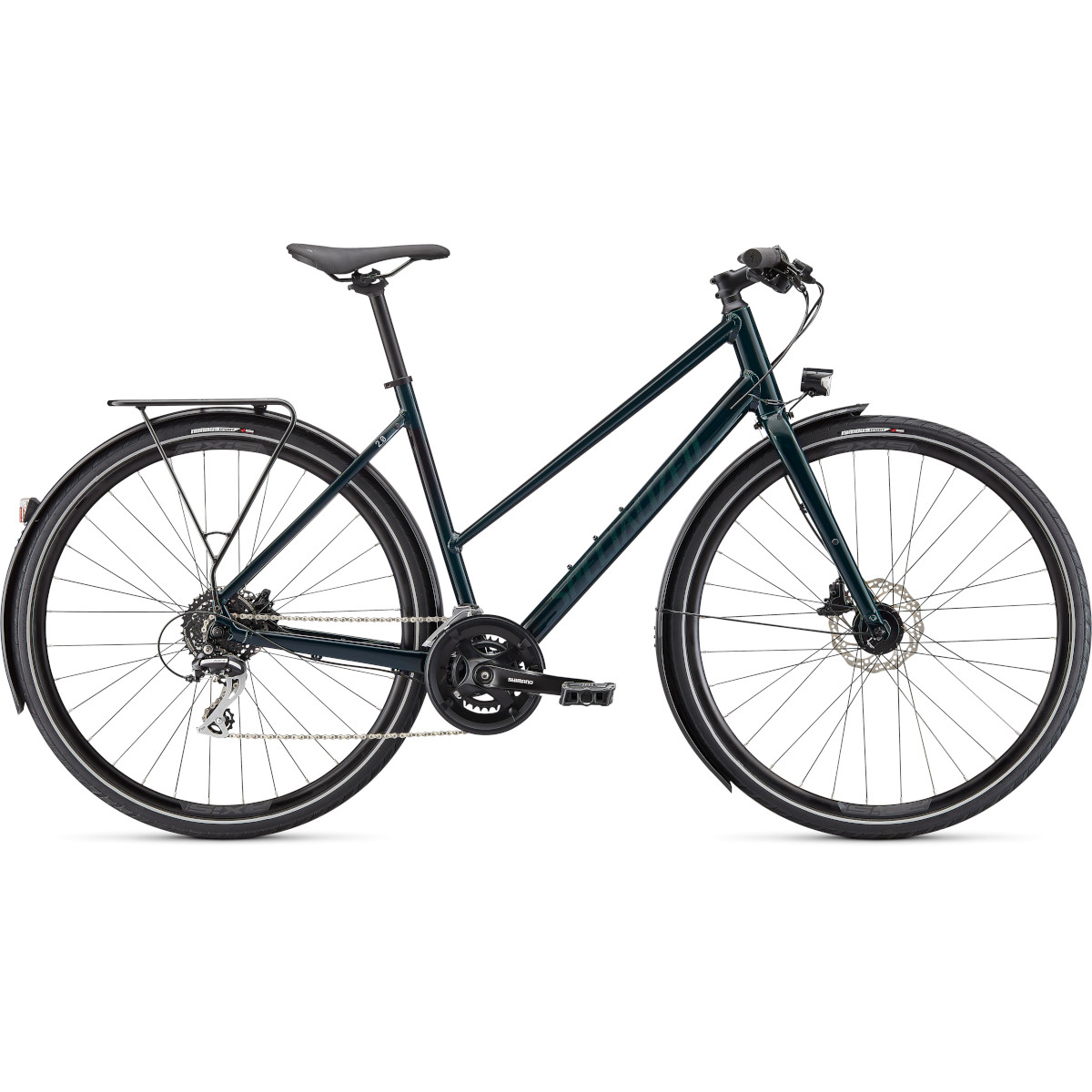 Picture of Specialized SIRRUS 2.0 EQ - Step Through Trekkingbike - 2023 - forest green / black reflective