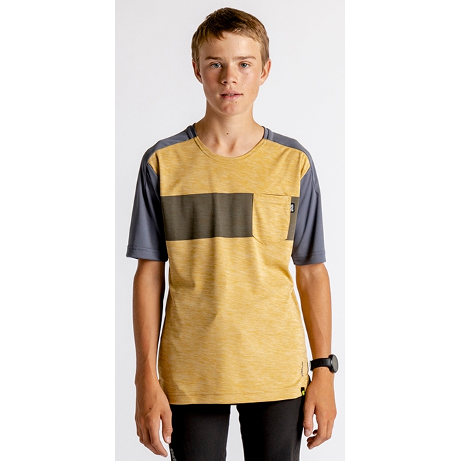 iXS Flow X Short Sleeve MTB Jersey Kids acacia/charcoal BIKE24