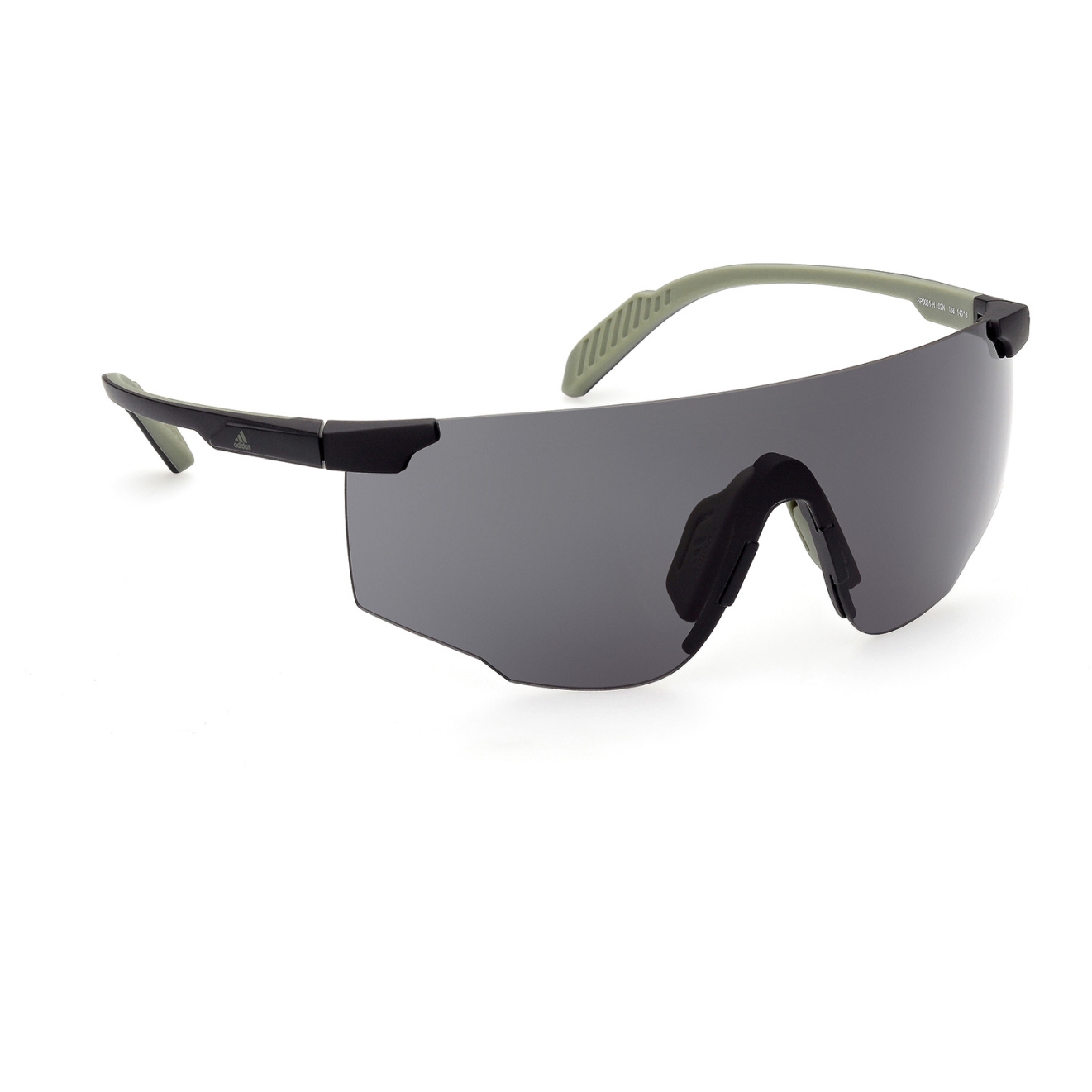Picture of adidas Sp0031-H Injected Sport Sunglasses - Matte Black / KOLOR UP Grey-Green