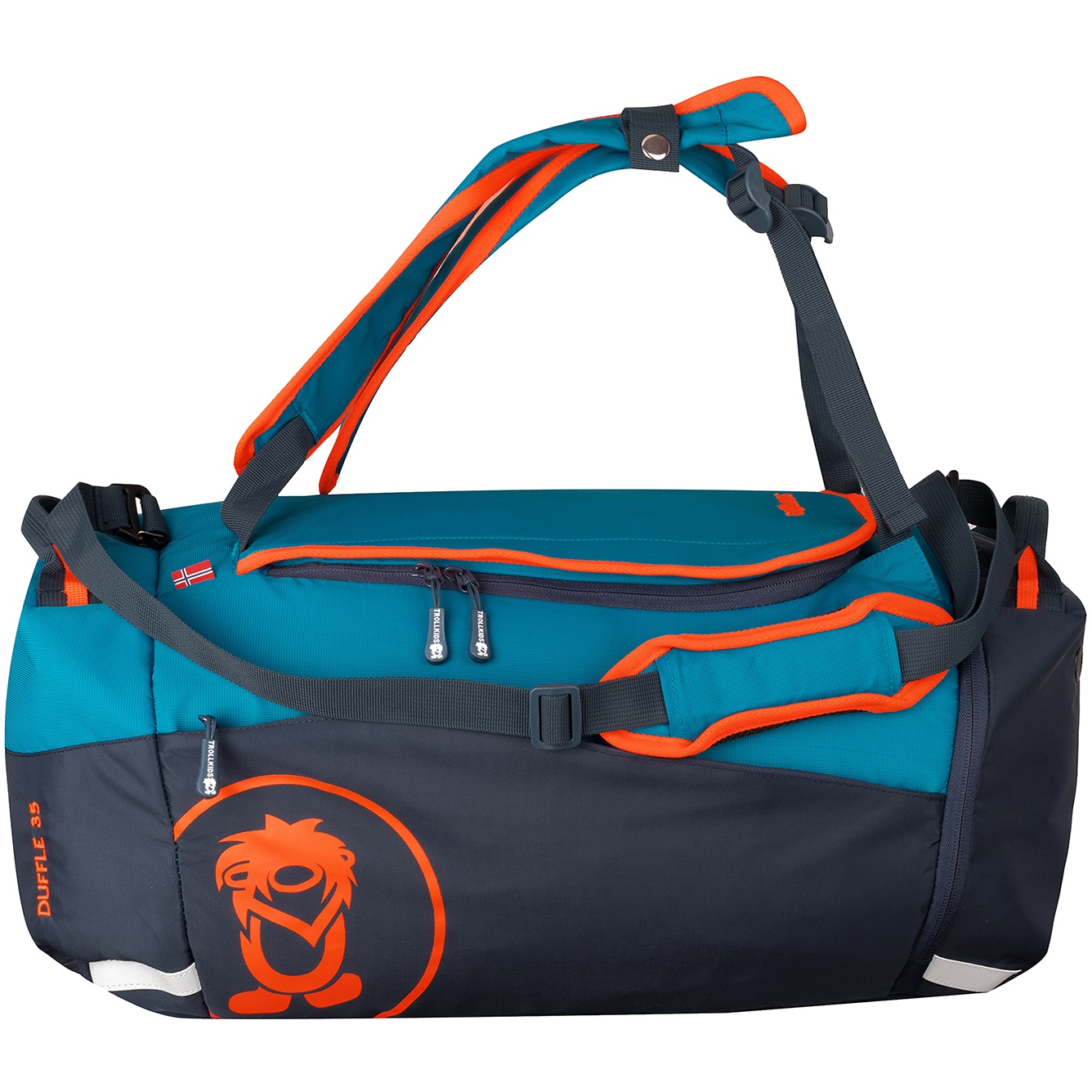 Produktbild von Trollkids Reisetasche 35L Kinder - Atlantic Blue/Dark Navy/Glow Orange