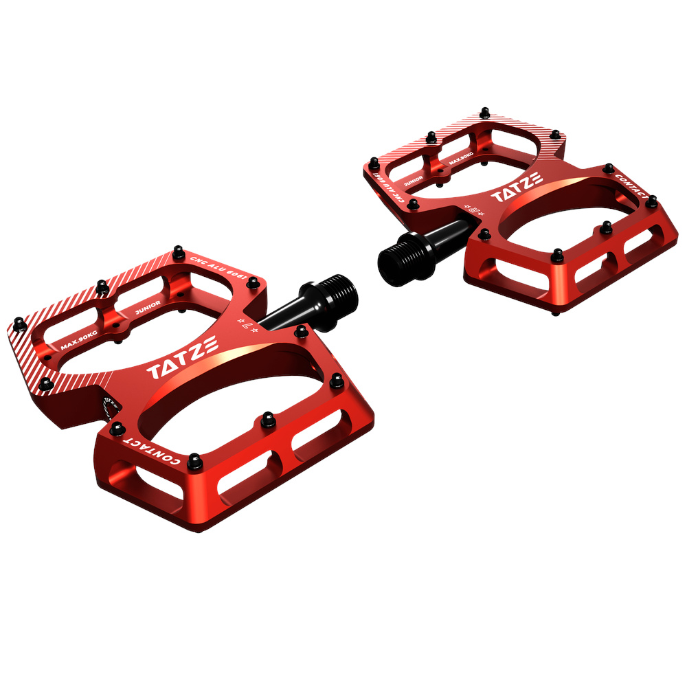 Zdjęcie: Tatze CONTACT CNC Junior Flat Pedals - red