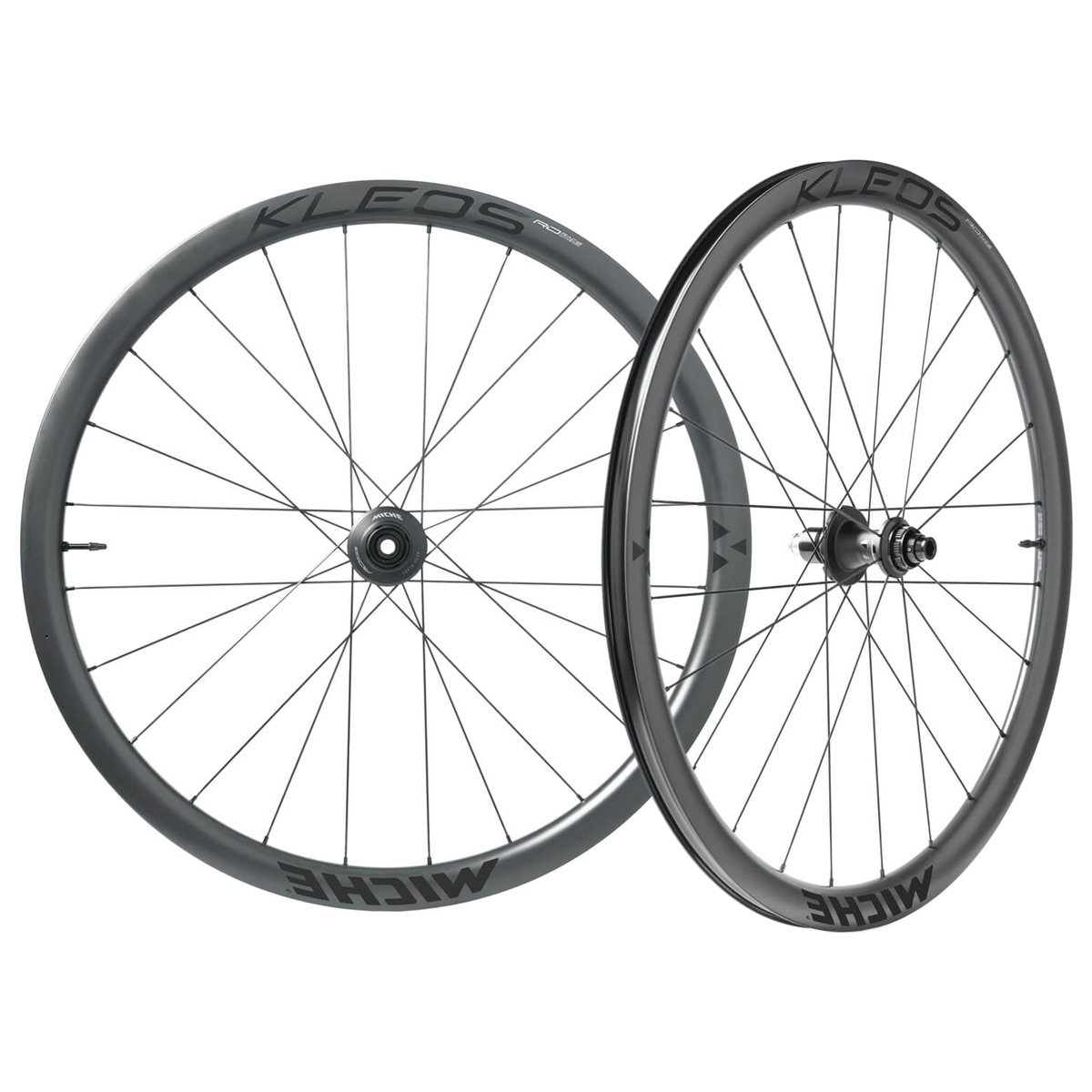 Produktbild von Miche Kleos RD 36 Laufradsatz - 28&quot; | Carbon | Tubeless | Centerlock - 12x100mm | 12x142mm - Shimano HG L